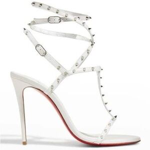 Christian Louboutin White Studded Sandals